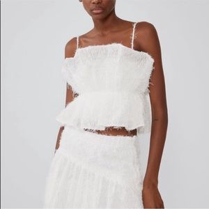 Zara - bachelorette white party top - sz S